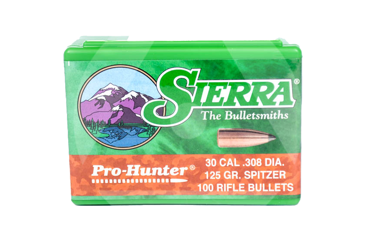 100 ogives Sierra Pro Hunter calibre 30 (.308) 125 gr / 8,10 g 
