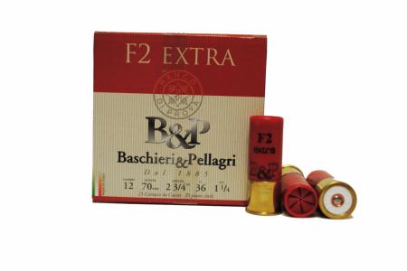 Boite de 25 cartouches B&P Cal. 12/70 F2 EXTRA 36 gr