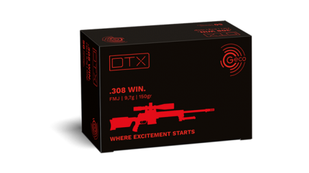 Boite de 50 cartouches GECO DTX .308Win FMJ 150gr / 9,7g