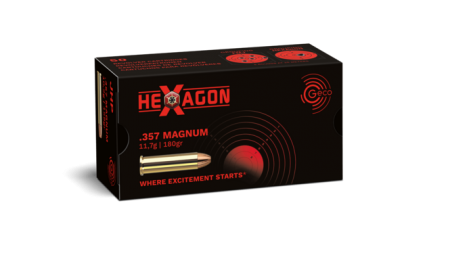 Boite de 50 cartouches GECO .357mag HEXAGON 180gr / 11,7g