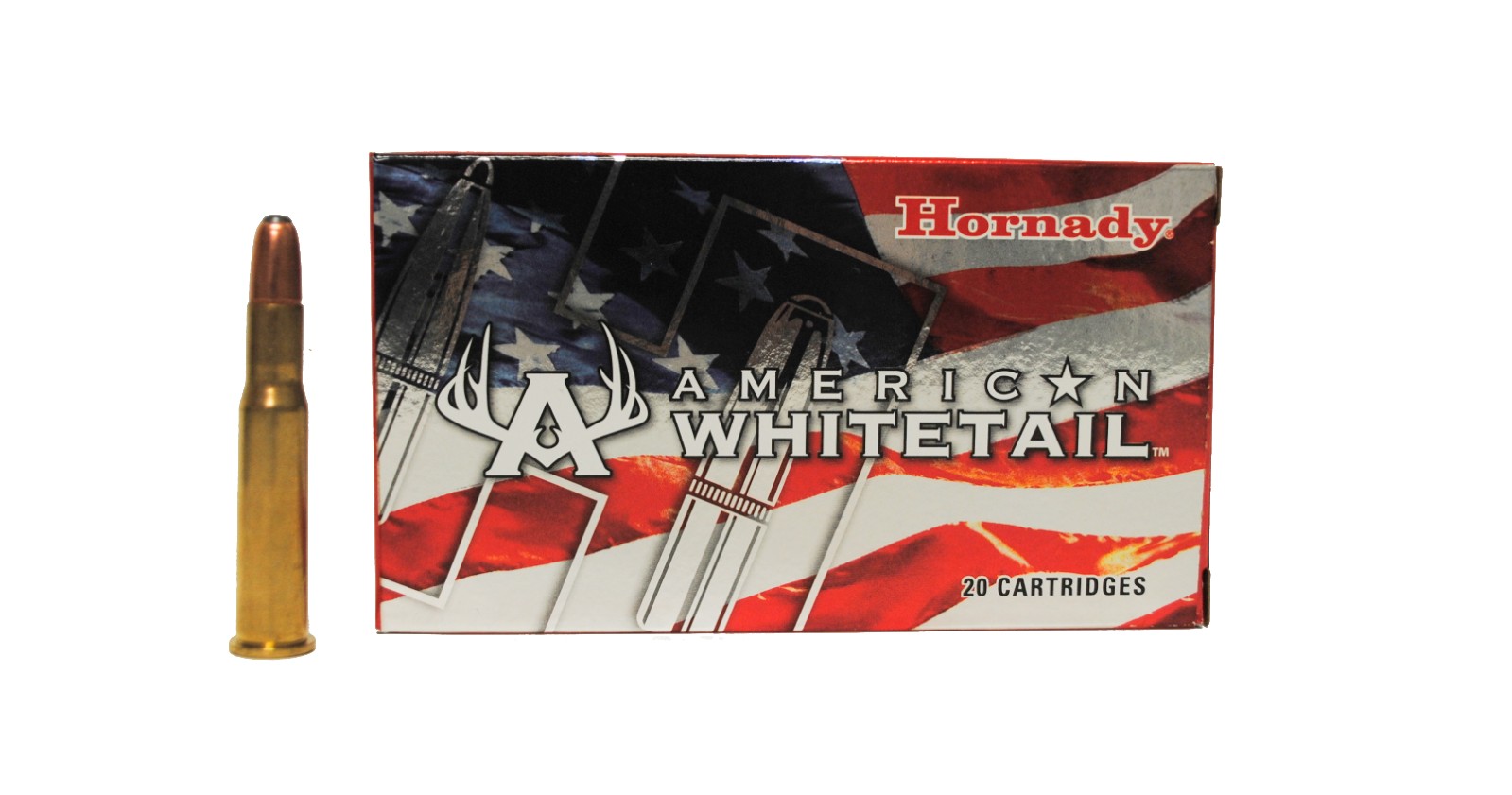 Boite de 20 cartouches HORNADY  American Whitetail 30-30Win SP 150gr / 9,72g