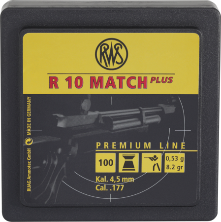 Boite 100 plombs 4.5 RWS R10 MATCH 0.53 g / 8.2 gr