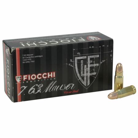 Boite de 50 cartouches FIOCCHI Cal. 7.63 Mauser  88 gr / 5,70 g