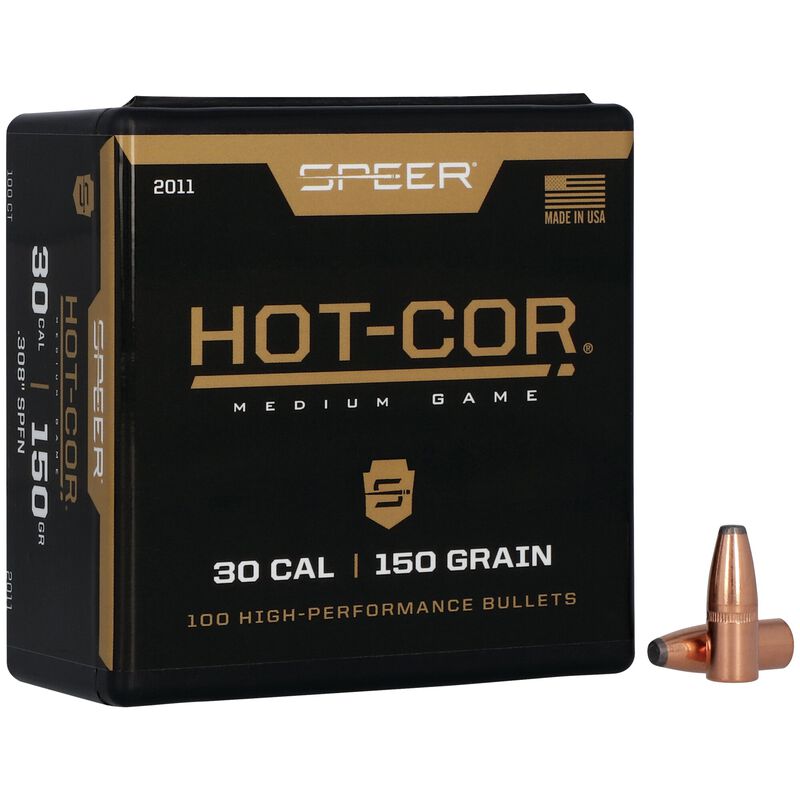 100 ogives Speer Hot Cor calibre 30 (308) 150 gr / 9,7 g