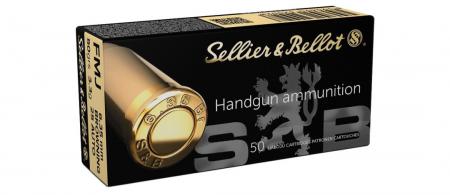 Cartouches Sellier & Bellot 6.35 Browning (.25 ACP) FMJ 50 gr / 3,30 g