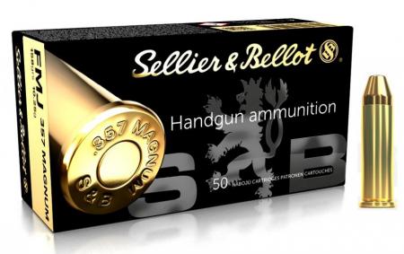 Boite de 50 cartouches SELLIER&BELLOT .357mag FMJ 158gr / 10,24g