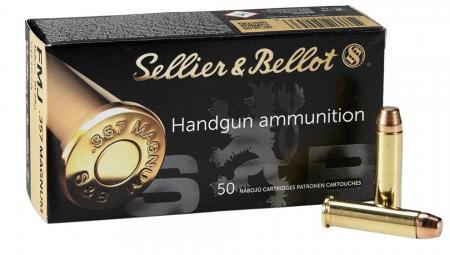 Cartouches Sellier & Bellot .357 Magnum FMJ 158 gr / 10,25 g