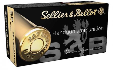 Boite de 50 cartouches SELLIER&BELLOT .357mag SJSP 158gr / 10,24g