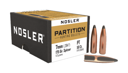 50 ogives Nosler Partition calibre 7 mm (.284) 175 gr / 11,35 g