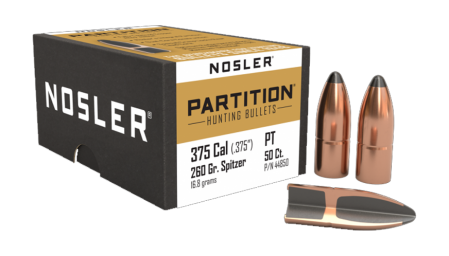 50 ogives Nosler Partition calibre 375 (.375) 260 gr / 16,85 g