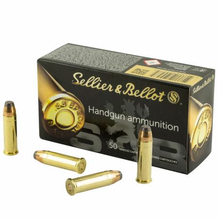 Cartouches Sellier & Bellot .38 Special JSP 158 gr / 10,25 g