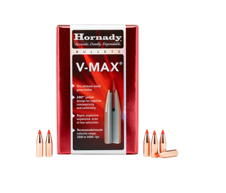 100 ogives Hornady V-Max calibre 6 mm (.243) 87 gr / 5,65 g