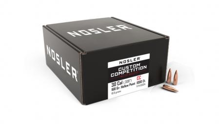 1000 ogives Nosler Custom Competition 168 gr / 10,8 g Hollow Point Boat Tail