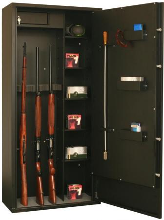 Armoire forte FORTIFY 12 armes avec lunette ou 8 armes avec lunette et 5 étagères DELTA12