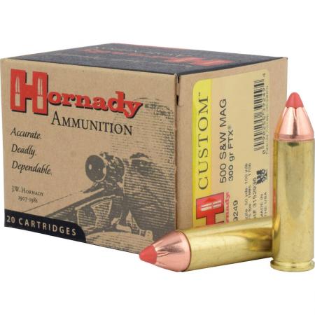 Boite de 20 cartouches HORNADY .500S&W FTX 300gr / 19,44g