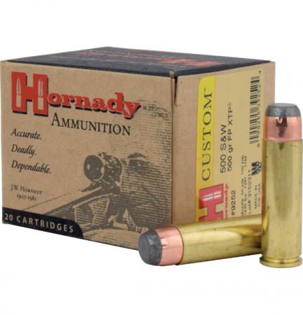 Boite de 20 cartouches HORNADY .500S&W XTP 500gr / 32,4g