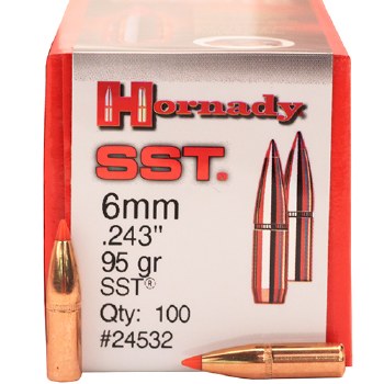 100 ogives Hornady Super Shock Tip calibre 6 mm (.243) 95 gr / 6,15 g