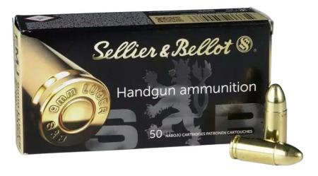 Cartouches Sellier & Bellot 9x19 FMJ 124 gr / 8 g