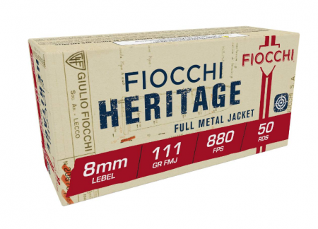 Boite de 50 cartouches FIOCCHI 8mm92 (Lebel) FMJ 111gr / 7,2g