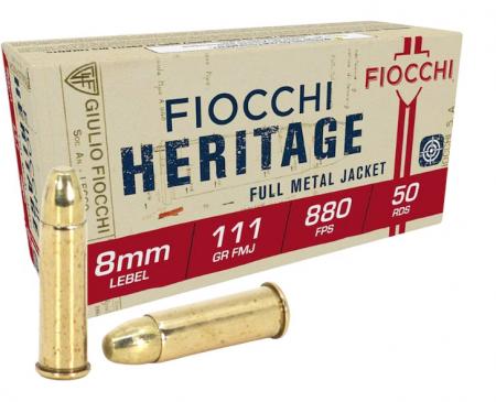 Boite de 50 cartouches FIOCCHI Héritage 8mm92 Lebel FMJ 111gr / 7,2g