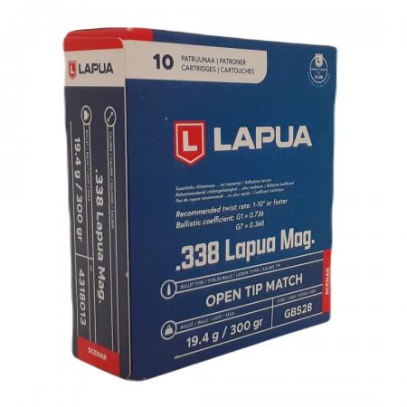 Boite de 10 cartouches LAPUA .338Lapua Mag OTM Scenar 300gr / 19,44g