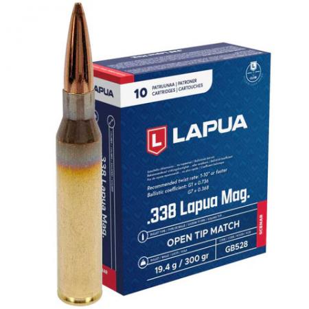 Cartouches Lapua .338 Lapua Magnum OTM Scenar 300 gr / 19,44 g
