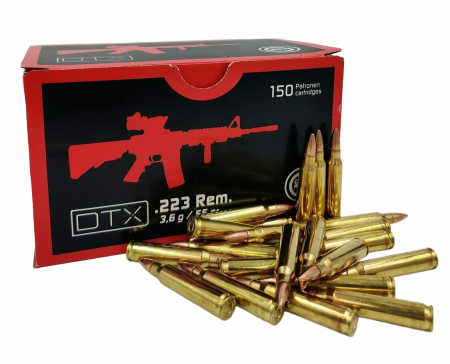 Cartouches GECO .223 Rem FMJ DTX 55 gr / 3,6 g
