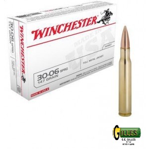 Cartouches WINCHESTER 30-06 147 gr / 9,52 g FMJ