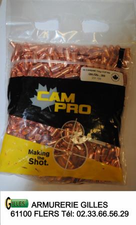 500 ogives CamPro calibre 30 (.308) 110 gr / 7,12 g Round Nose Total Metal Jacket