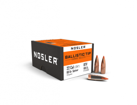 Boite de 100 ogives NOSLER Ballistic Tip .22 (.224) 60gr / 3.9g