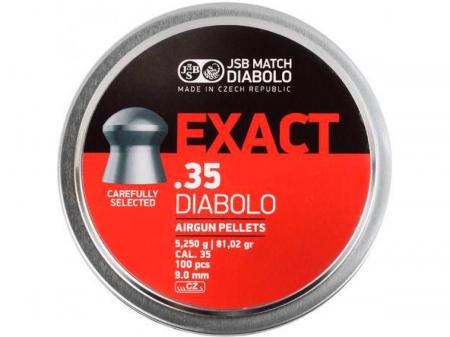 Boite de 100 plombs JSB Match Diabolo Exact .35 (9 mm)
