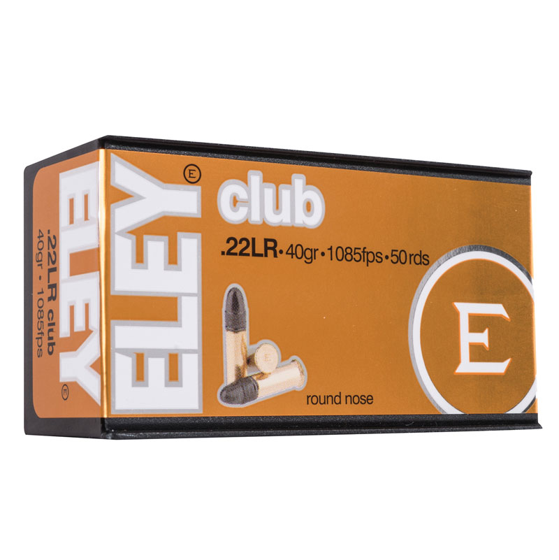 Boite de 50 cartouches ELEY CLUB 22LR 40 gr / 2,59 g