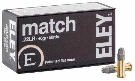 50 cartouches ELEY Match .22lr 40gr / 2,59g