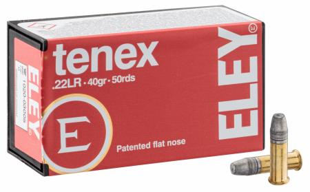 50 cartouches ELEY Tenex .22LR 40gr / 2,59g