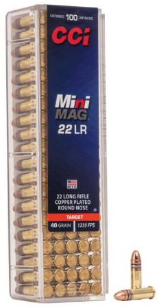 100 cartouches CCI MINI MAG haute vitesse 40 gr / 2,59 g