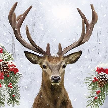 Serviettes en papier AMBIENTE Cerf en hiver