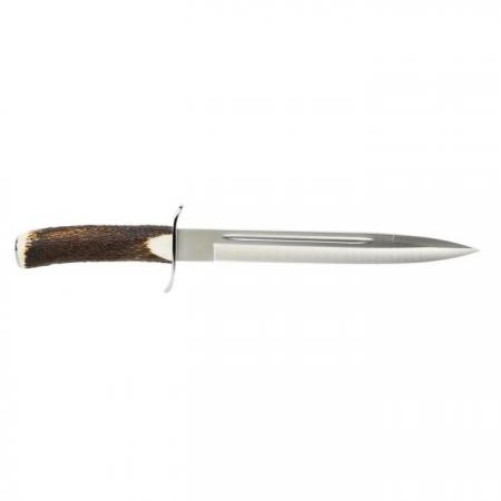 Dague JOKER Lame 30cm Manche en bois de Cerf
