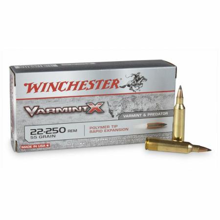 Boite de 20 cartouches WINCHESTER Varmint-X 22-250Rem 55gr / 3,56g