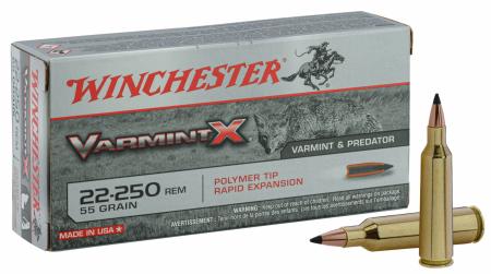 20 cartouches WINCHESTER Varmint-X 22-250Rem 55gr / 3,56g