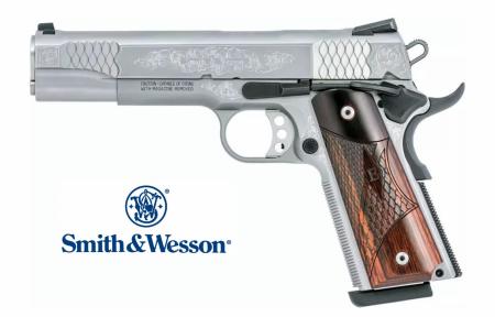 Pistolet semi automatique SMITH & WESSON 1911 E-SERIE GRAVÉ Cal 45ACP