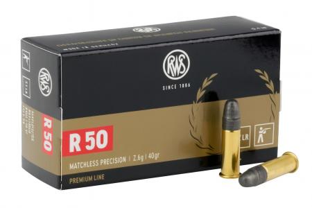 50 cartouches RWS R50 .22lr 40gr / 2,59g