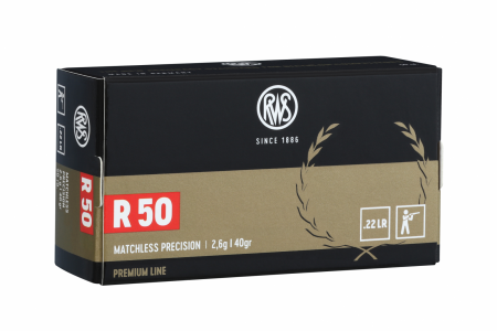 Boite de 50 cartouches RWS R50 .22lr 40gr / 2,59g