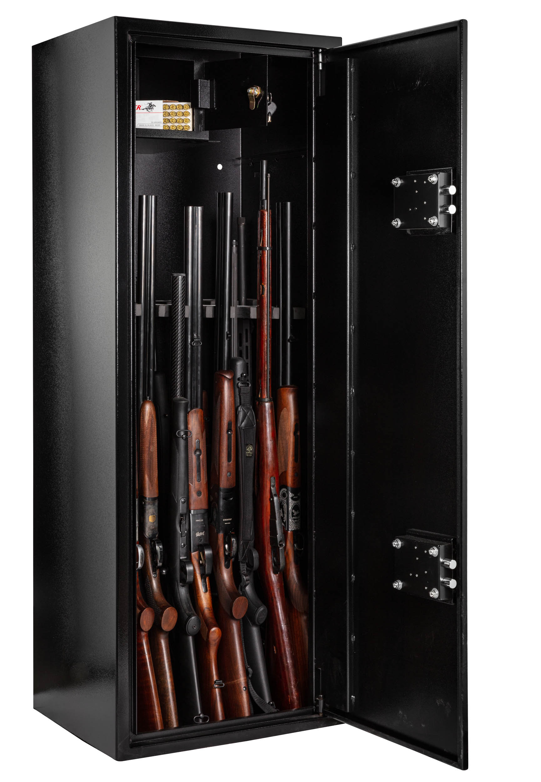 Armoire forte grande capacité permettant le stockage sécurisé de plusieurs fusils et carabines.
